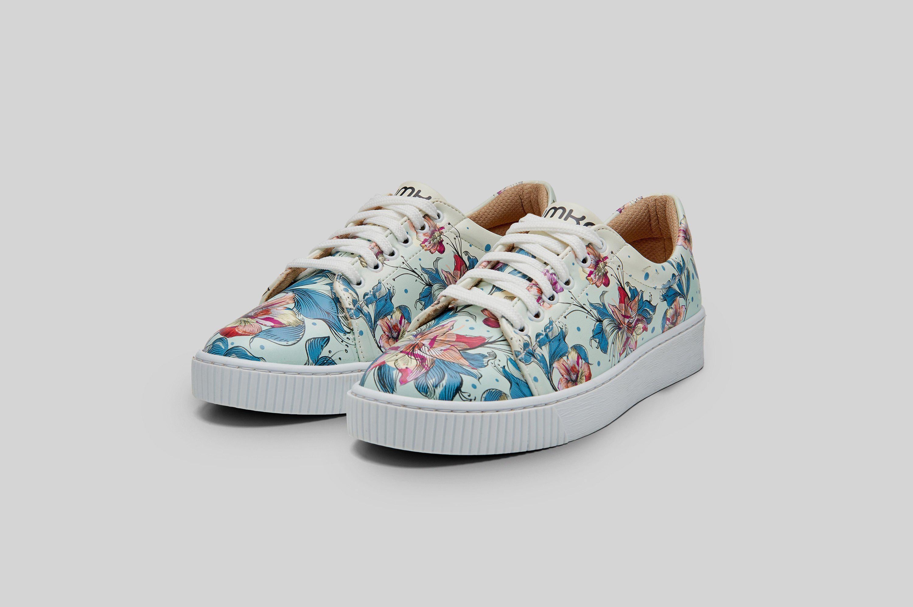 woman-flowers-on-green-sneakers