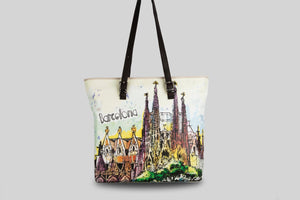 woman-gaudis-barcelona-shopper-bag