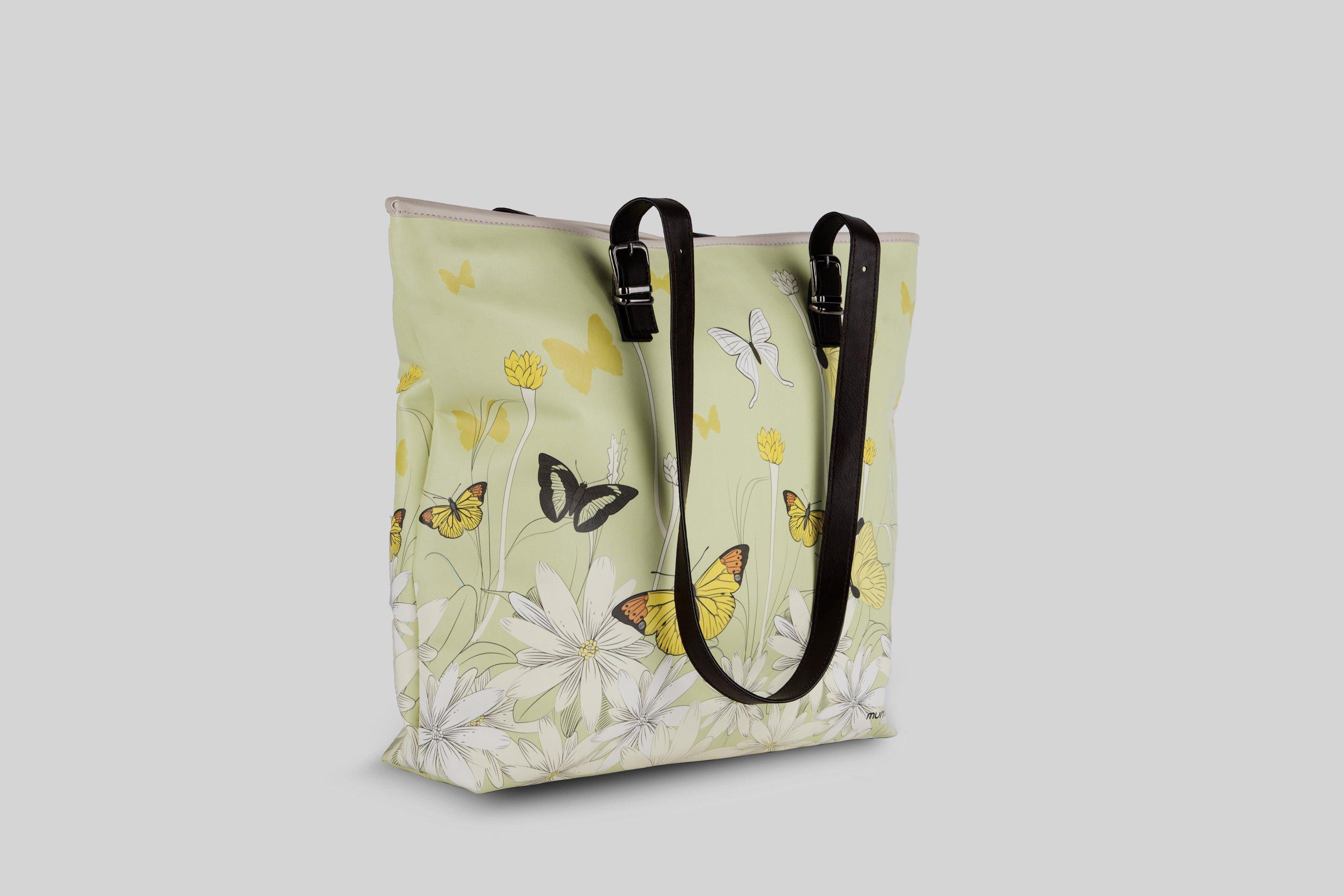 woman-butterflies-shopper-bag