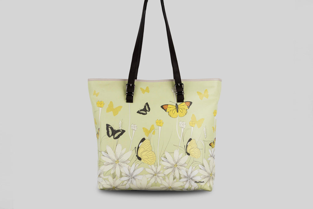 woman-butterflies-shopper-bag